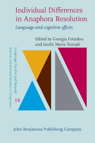Individual Differences in Anaphora Resolution: Language and... - Amazon Royaume-Uni à 9.78€
