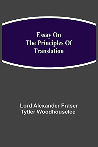 Essay On The Principles Of Translation en promo sur Amazon