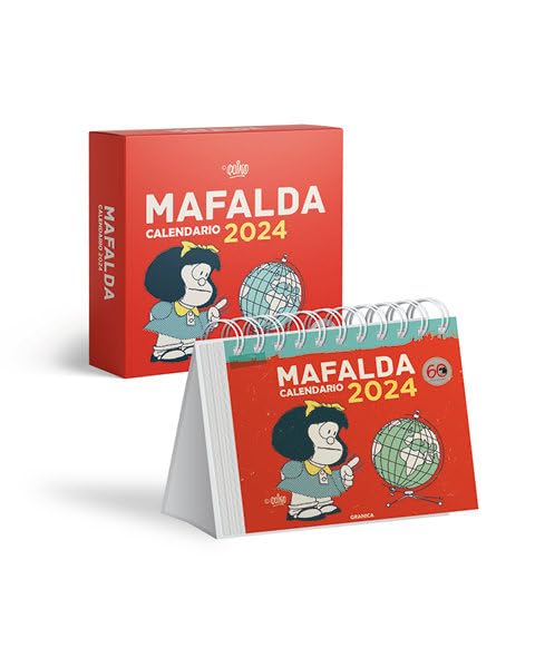 Mafalda 2024, Calendario Escritorio Rojo CON CAJA - Fournitures Bureau Amazon Italie à 62.56€