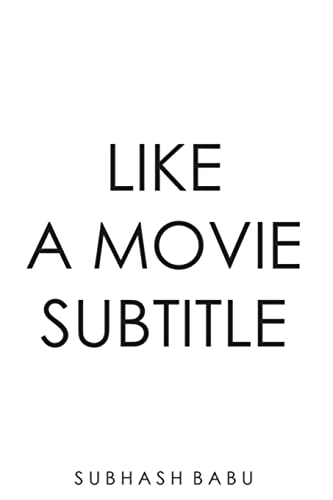 Like a Movie Subtitle - Musique & Instruments Amazon Espagne à 25.38€