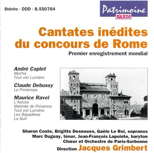 Cantates du concours de Rome - Amazon France à 3.29€