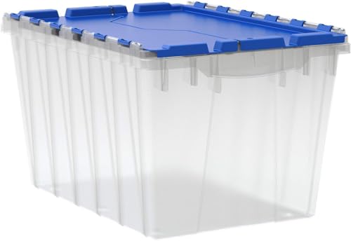 Storage Box, 12-Gallon, 15"x21-1/2"x12-1/2", Clear/Blue... - Maison & Cuisine Amazon France à 16.80€