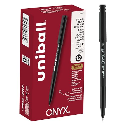 Onyx Roller Ball Stick Dye-Based Pen, Black Ink, Micro... - Sports & Fitness Amazon France à 18.89€