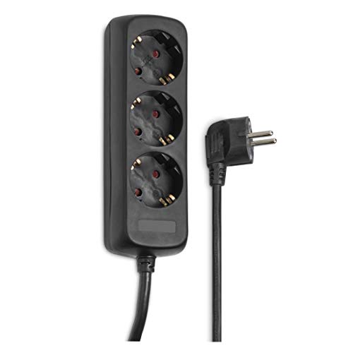 Hama 0003039 - Panneau de distribution, 3 prises, Noir, 1,4... - Maison & Cuisine en promo à 3.99€