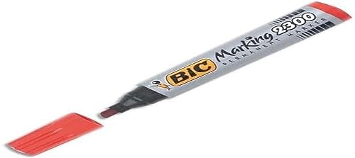 BIC 820924 Permanent Marker 2300 Keilspitze rot - Fournitures Bureau Amazon Allemagne à 1.42€