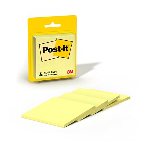 Post-it Lot de 4 blocs-notes de 7,6 x 7,6 cm - Jaune... - Fournitures Bureau Amazon France à 8.27€