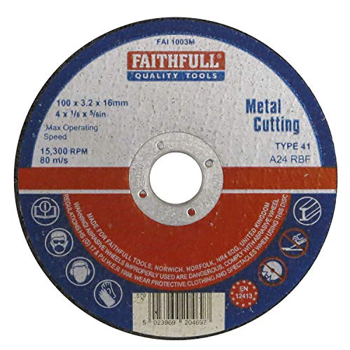 Faithfull FAI1003M Metal Cutting Disc 100mm x 3.2 x 16 - Bricolage & Outils Amazon Royaume-Uni à 1.46€