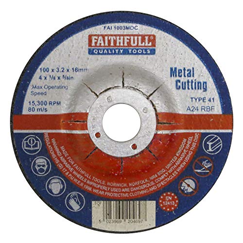Faithfull FAI1003MDC Metal Cutting Disc Depressed Centre... - DIY & Tools Amazon UK à 1.72€