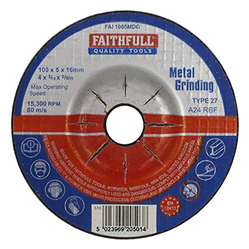 Faithfull FAI1005MDG Metal Grinding Disc Depressed Centre... - DIY & Tools Amazon UK à 1.93€