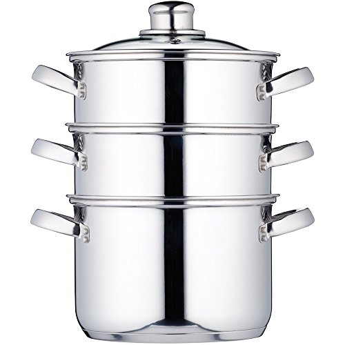 KitchenCraft Induction-Safe Stainless Steel 3-Tier Food... - Maison & Cuisine Amazon France à 38.29€