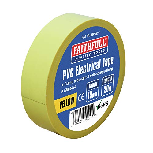 Faithfull FAITAPEPVCY Yellow PVC Electrical Tape 19mm x 20M... - Nouvelle promo Amazon à 1.49€