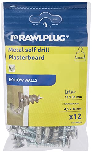 Rawlplug 07 115 Metal Selfdrill Plasterboard Fixing (12... - Home & Kitchen Amazon UK à 1.75€