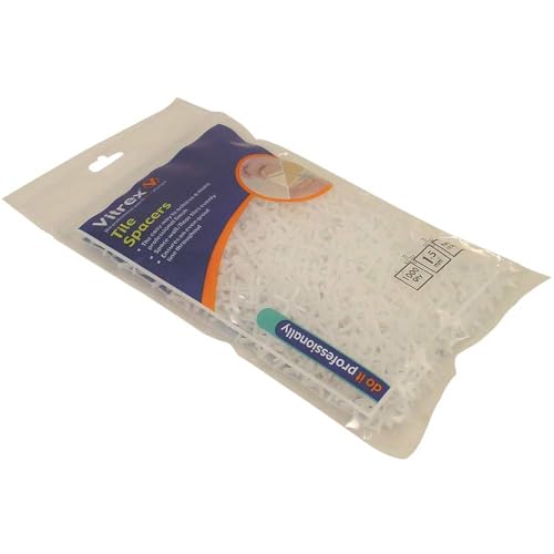 Vitrex 10 2153 Wall Tile Spacers 1.50mm (Pack of 1000) - Maison & Cuisine Amazon Royaume-Uni à 4.64€