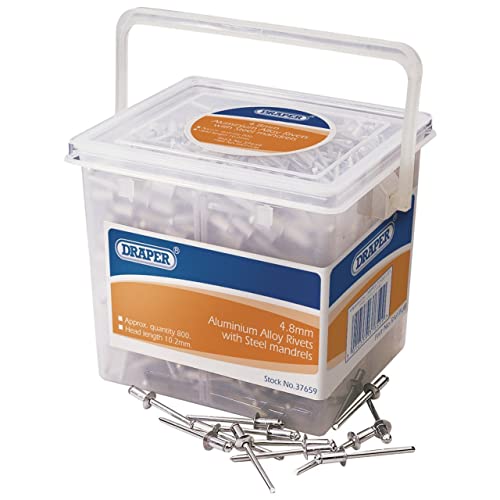 Draper 37659 - Rivetti ciechi 4,8 x 10,2 mm, 800 pezzi - Amazon Italy à 37.53€