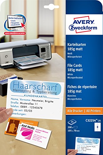 Avery Zweckform C32254-25 Paquet de 25 feuilles A4... - Auto & Moto en promo à 12.48€