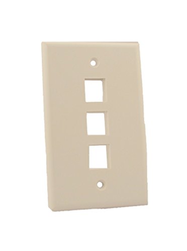Leviton 41080-3WP Placa de pared QuickPort de 3 puertos... - Fournitures Bureau Amazon Espagne à 12.62€