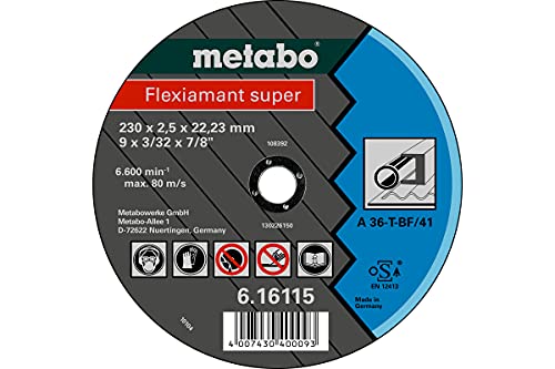 Metabo 616115000 Flexiamant Super 230 x 2.5 x 22.2 Steel - Home & Kitchen Amazon UK à 67.31€