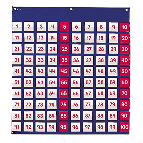 Learning Resources Hundred Pocket Chart 120 Cards Classroom... - Animalerie en promo à 24.24€