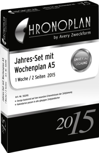 CHRONOPLAN - CHRONOPLAN Jahres-Set Wochenplan 2015, A5 - Vente Flash Amazon -71%