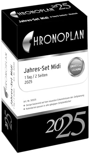 Chronoplan 50535 Kalendereinlage 2025 (Jahres-Set Midi... - Fournitures Bureau Amazon Allemagne à 10.28€