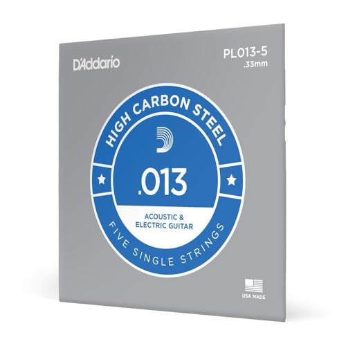 D'Addario PL013-5 Stahlsaiten für E-/Akustikgitarre, 5er... - Musique & Instruments en promo à 6.60€