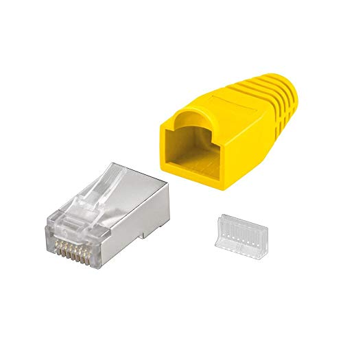 Goobay 68745 RJ45 plug, CAT 5e STP shielded with kink... - Animalerie en promo à 3.44€