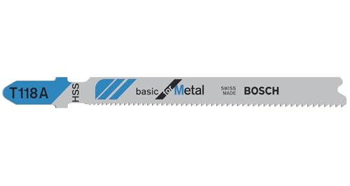 Bosch 5x Lames de scie sauteuse T 118 A Basic for Metal... - Bricolage & Outils Amazon France à 6.20€