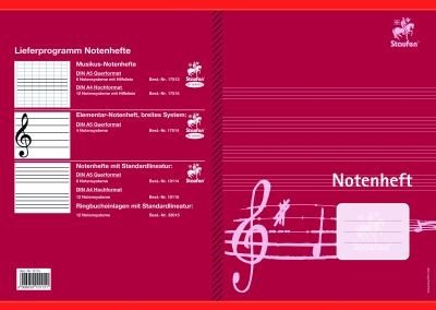 Bacher 10115 - Notenhefte A4 hoch, 8 Blatt - Fournitures Bureau en promo à 1.38€