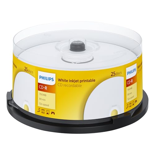 Philips Cd-R Printable 52X Conf. 25 Campana - Maison & Cuisine Amazon Italie à 16.98€