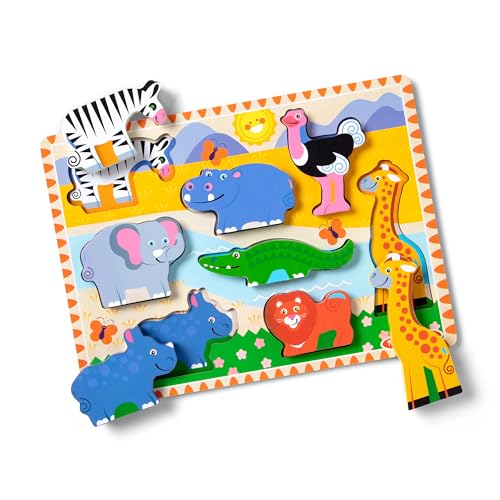 Melissa & Doug - Safari Spieltiere Puzzle - 8-teiliges... - Jouets & Jeux en promo à 3.89€