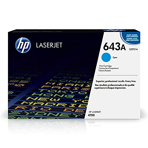HP 643A Q5951A Cian, Cartucho Tóner Original, de 10.000... - Amazon Espagne à 157.26€