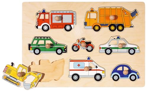 Goki Mezzi di Transporto Puzzle in Legno, 8 Pezzi, Colore... - Sports & Fitness en promo à 12.57€