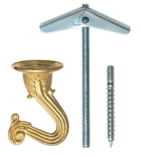 OOK 50341 Swag Hooks with Hardware, Brass, 2-Count - Maison & Cuisine Amazon Royaume-Uni à 4.69€