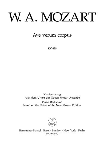 Ave verum corpus KV 618 -Motette-. Klavierauszug vokal... - Musique & Instruments Amazon Espagne à 3.69€