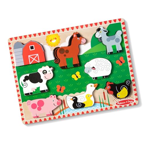 Melissa & Doug Farm Wooden Chunky Puzzle (8 pcs) Farm... - Toys & Games Amazon UK à 8.00€