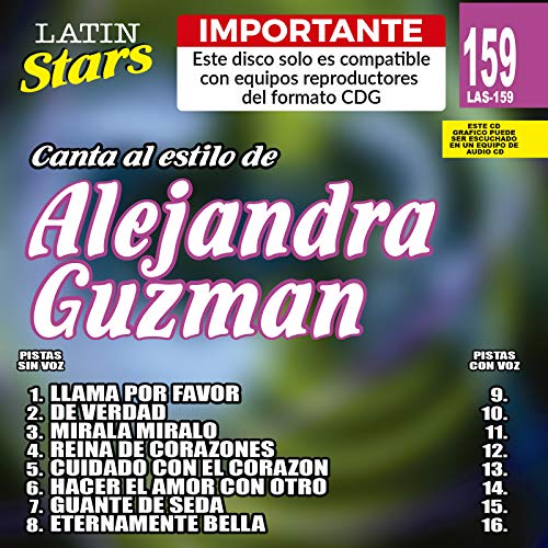 Karaoke: Alejandra Guzman 1 - Latin Stars Karaoke - Musique & Instruments Amazon Royaume-Uni à 30.72€