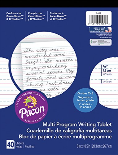 PACON - PAC2482 Papier à écriture Pacon D'Nealian Grades 2... - Fournitures Bureau Amazon France à 12.17€