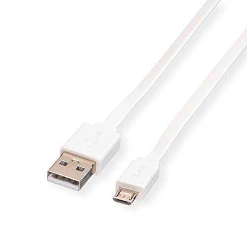 ROLINE Câble USB 2.0, USB A mâle - Micro USB B mâle, blanc... en promo à 7,44€ (-63%) sur Amazon FR
