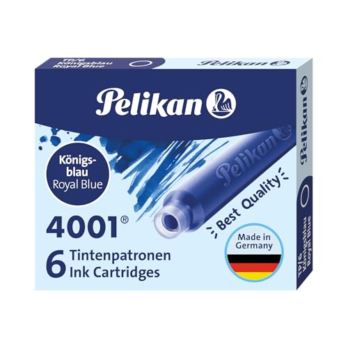 Pelikan - caja de 6 cartuchos de tinta tp/6 azul real - Fournitures Bureau en promo à 1.86€