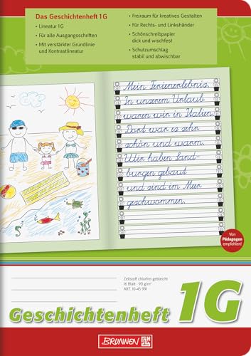 Brunnen 1045991 - Quaderno di racconti, classe 2 (A5, 16... - Fournitures Bureau en promo à 2.87€