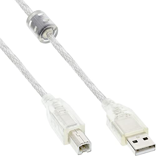 InLine 34505 USB 2.0 Kabel, A an B, transparent, mit... - High-Tech & Électronique en promo à 2.53€