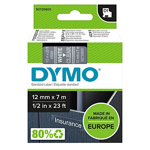 DYMO D1 etiquetas auténticas | impresión blanca sobre fondo... - Auto & Moto Amazon Espagne à 9.42€