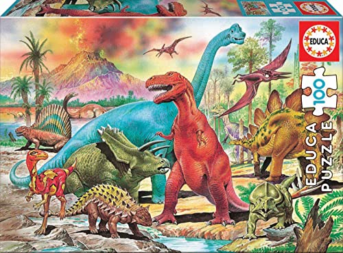 Educa - Puzzle Dinosauri | 100 pezzi Puzzle | Dino Puzzle... - Jouets & Jeux Amazon Italie à 7.99€