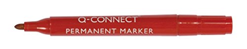 Q-Connect Marcador permanente (2 mm aprox.), color rojo - Amazon Espagne à 5.83€