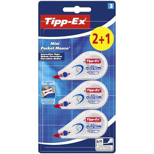 Tipp-Ex Mini Pocket Mouse Rubans Correcteurs - 6 m x 5 mm... - High-Tech & Électronique Amazon France à 5.09€