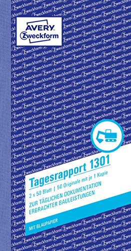 Avery Zweckform 1301 Jour Rapport (105 x 200 mm, avec 2... en promo à 4,26€ (-52%) sur Amazon FR