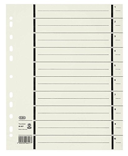 Elba 400004671 - Separadores (100 unidades, A4, cartón... - Auto & Moto Amazon Espagne à 9.98€