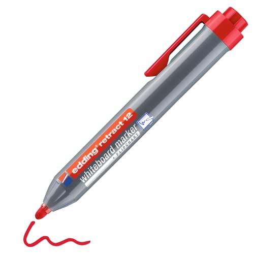 edding 12 Retract Whiteboardmarker - rot - 1 Whiteboard... - High-Tech & Électronique Amazon Allemagne à 1.74€