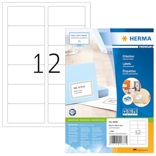 HERMA Self Adhesive Multipurpose Labels, 12 Labels per A4... - Home & Kitchen Amazon UK à 18.35€