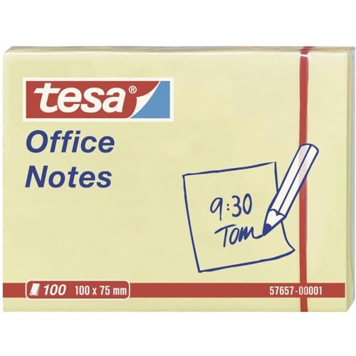 Blocco Note Adesivo tesa® Office Notes 100x75 mm, Giallo - Fournitures Bureau Amazon Italie à 0.97€